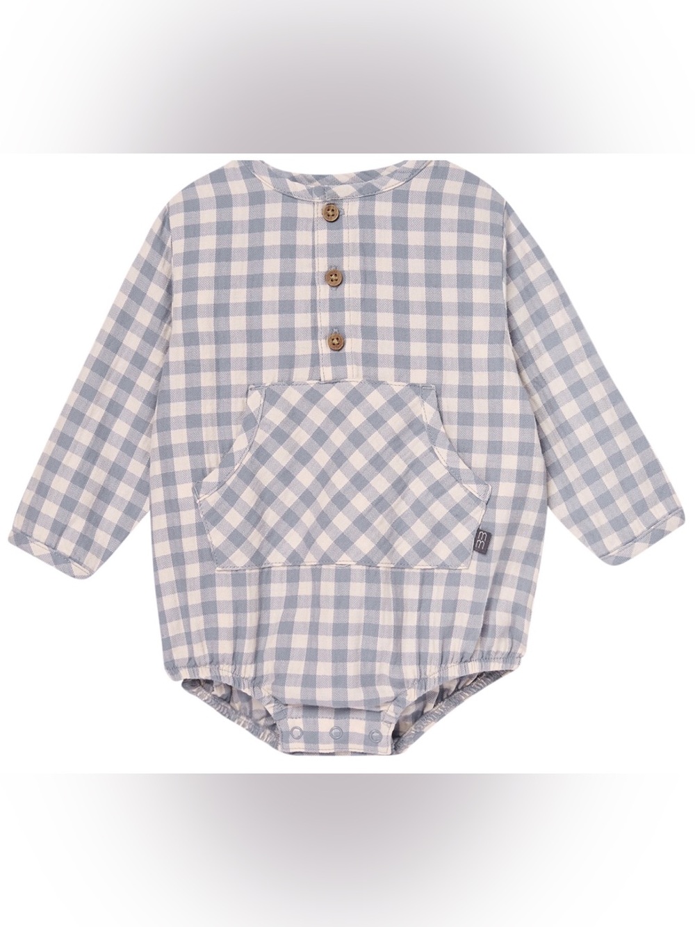 Modern Moments by Gerber Baby Boy Henley Dumpling Romper with Kanga Pocket